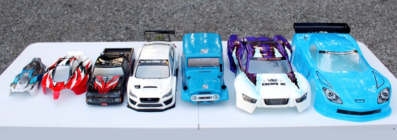 Different styles of remote control car shells