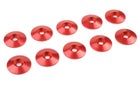 Team Corally Aluminium Washer for M3 Button Head Screws OD=15mm Red (10)