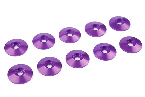 Team Corally Aluminium Washer for M3 Button Head Screws OD=15mm Purple (10)